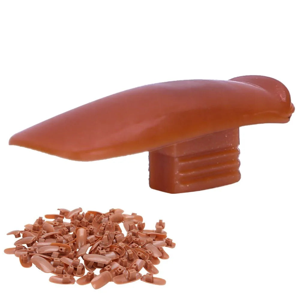 300-Pack Nail Practice Fingers & False Nail Tips – ABS Brown
