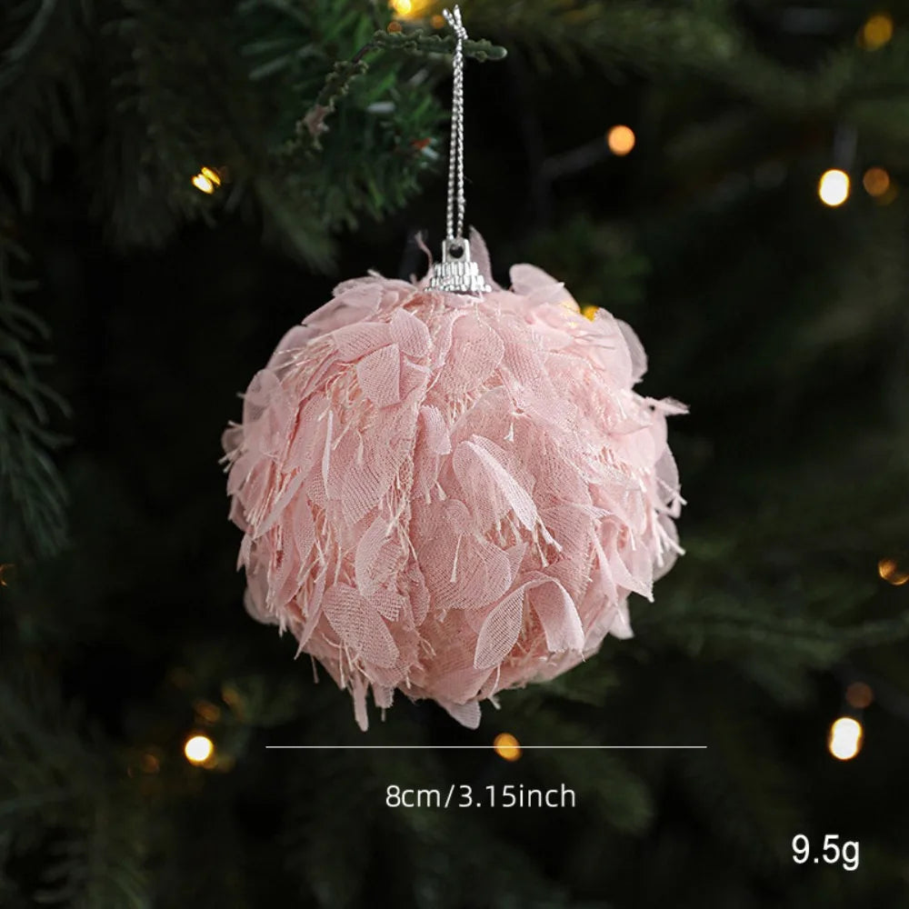 Pink Petal Foam Christmas Ball Ornament – DIY Xmas Hanging