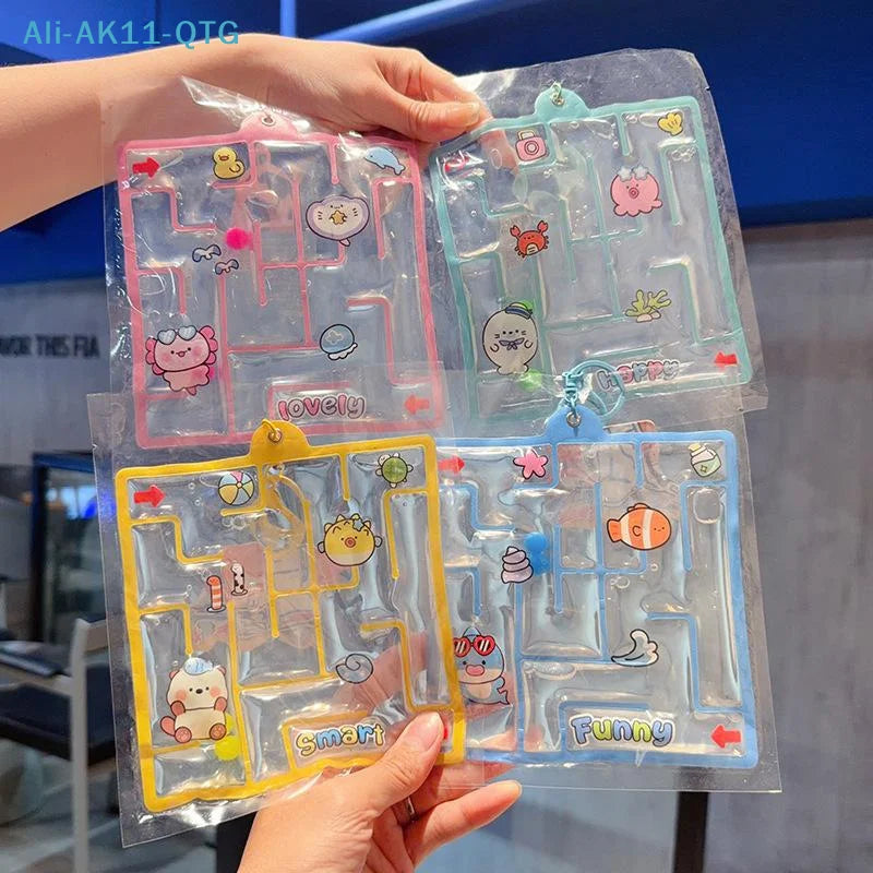 Water Bag Maze Squeeze Fidget Toy with Keychain | Backpack Pendant