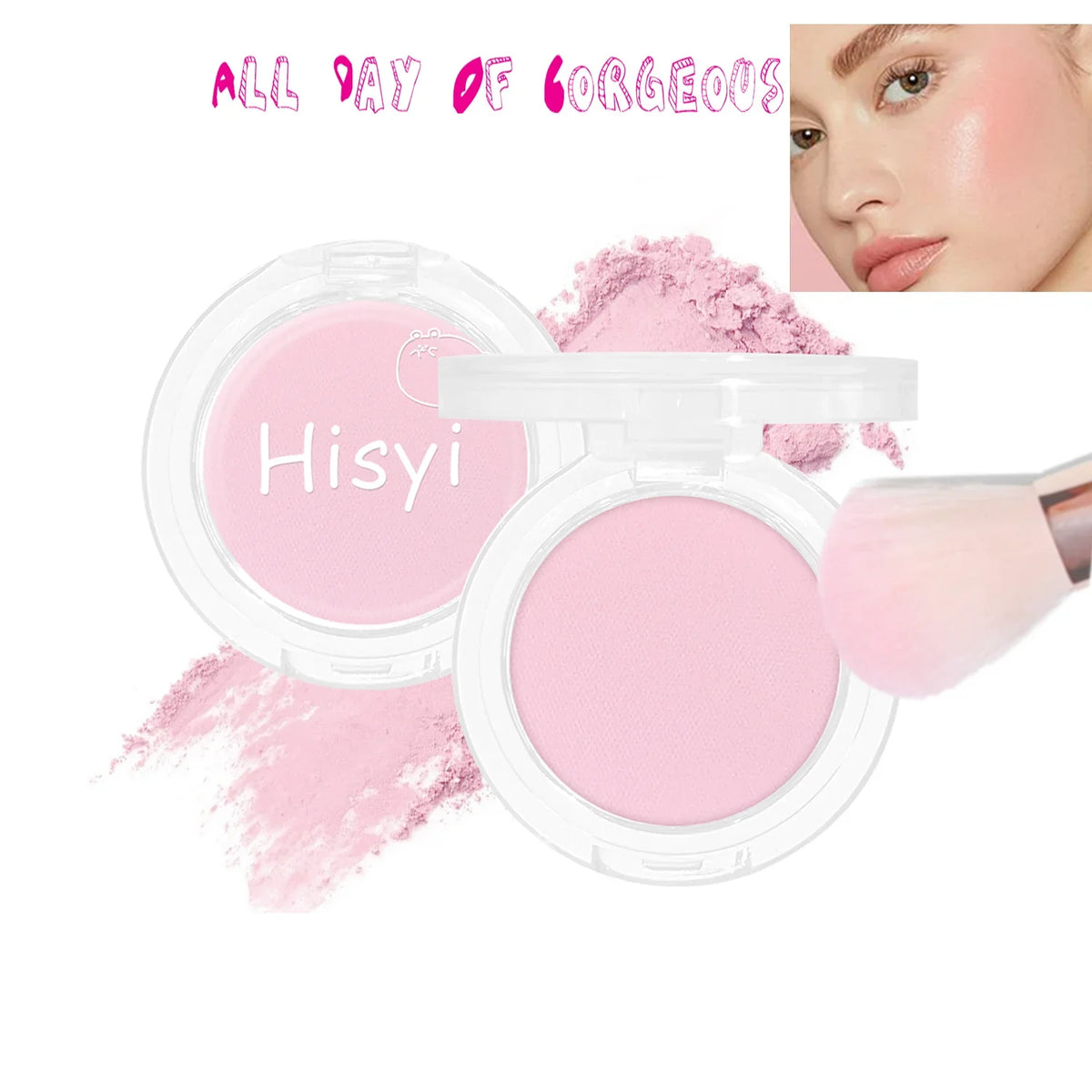 SAMMY Matte Blush Palette – Peach Pink Orange Cheek Contour