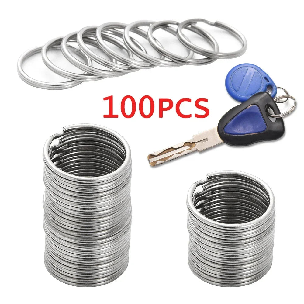 Stainless Steel Split Key Rings Anti-Rust 20mm 25mm 30mm