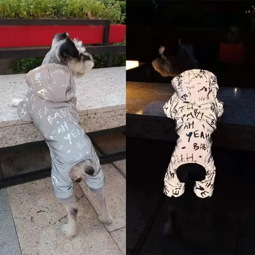 Waterproof Winter Dog Jumpsuit – Fleece Hoodie Coat S–XXL