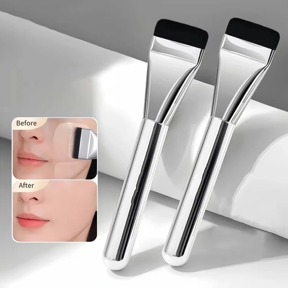 Stainless Steel Makeup Mixing Palette with Spatula & Brush
