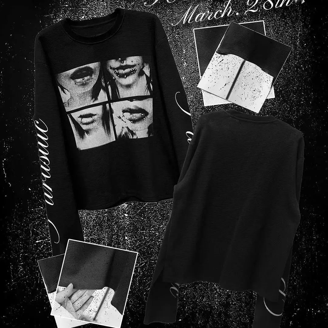 Y2K Retro Millennium Letter Print Unisex Long Sleeve T-Shirt
