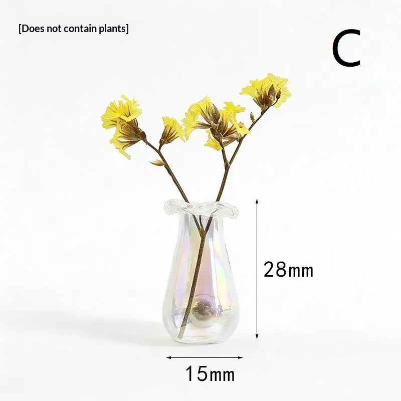 Mini Clear Glass Flower Vases Set of 1 or 5 | Home Décor