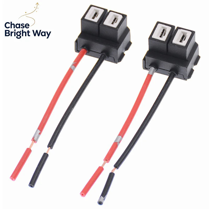H7 Ceramic Halogen Bulb Socket Connector & Wiring Harness