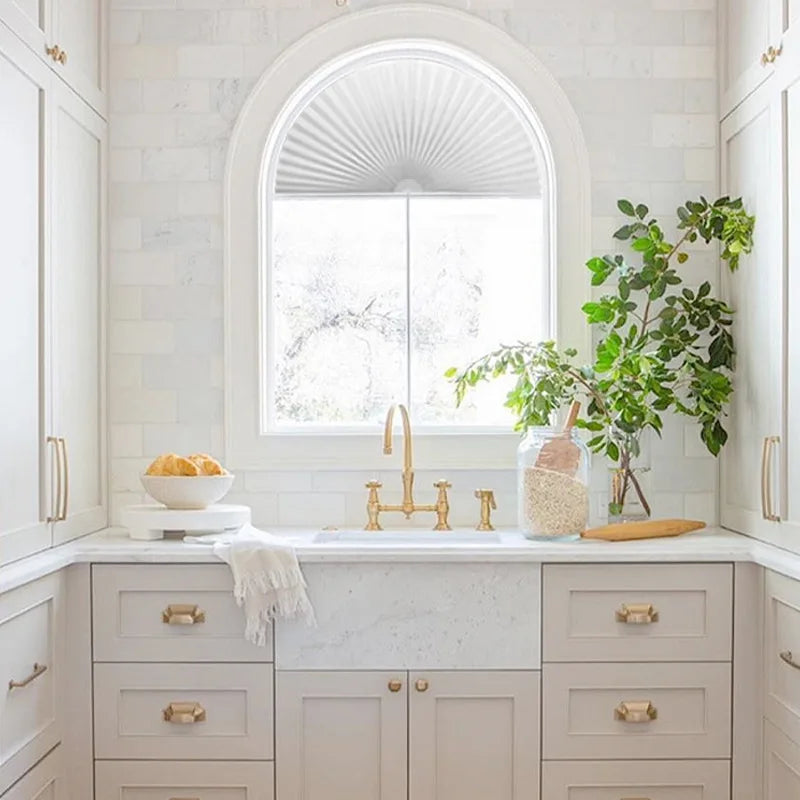 Arched Window Pleated Blind – Cut-to-Size Light Filtering & Blackout