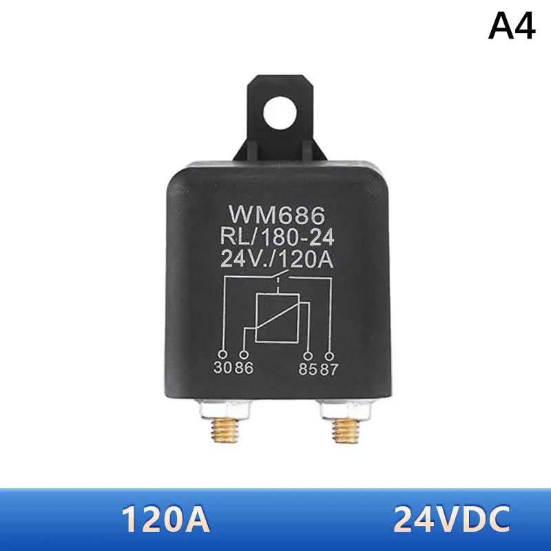 WM686 4-Pin Normally Open Relay DC 12V 24V 100A–200A Car Switch
