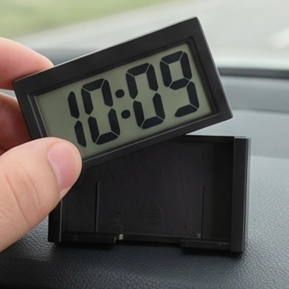 Mini Digital Car Dashboard Clock – Self-Adhesive LCD Display