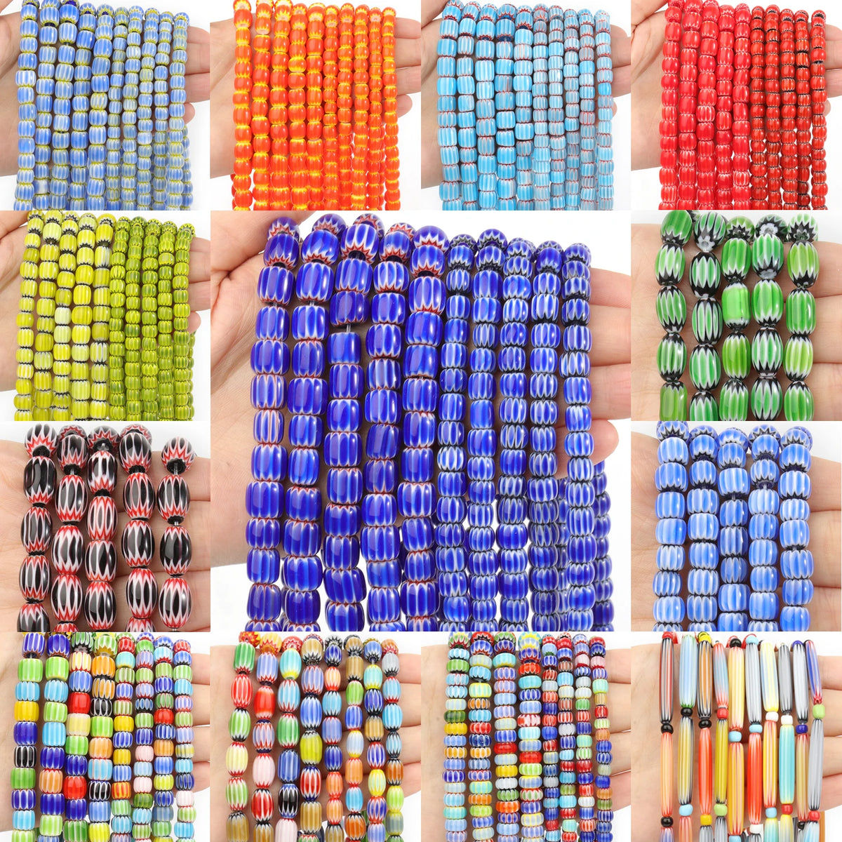 Nepal Lampwork Glass Beads 6mm – Pumpkin Shape DIY Jewelry
