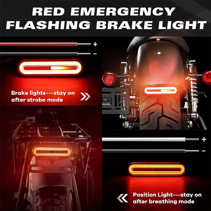 Universal Motorcycle LED Tail Light & Turn Signals 12V–80V