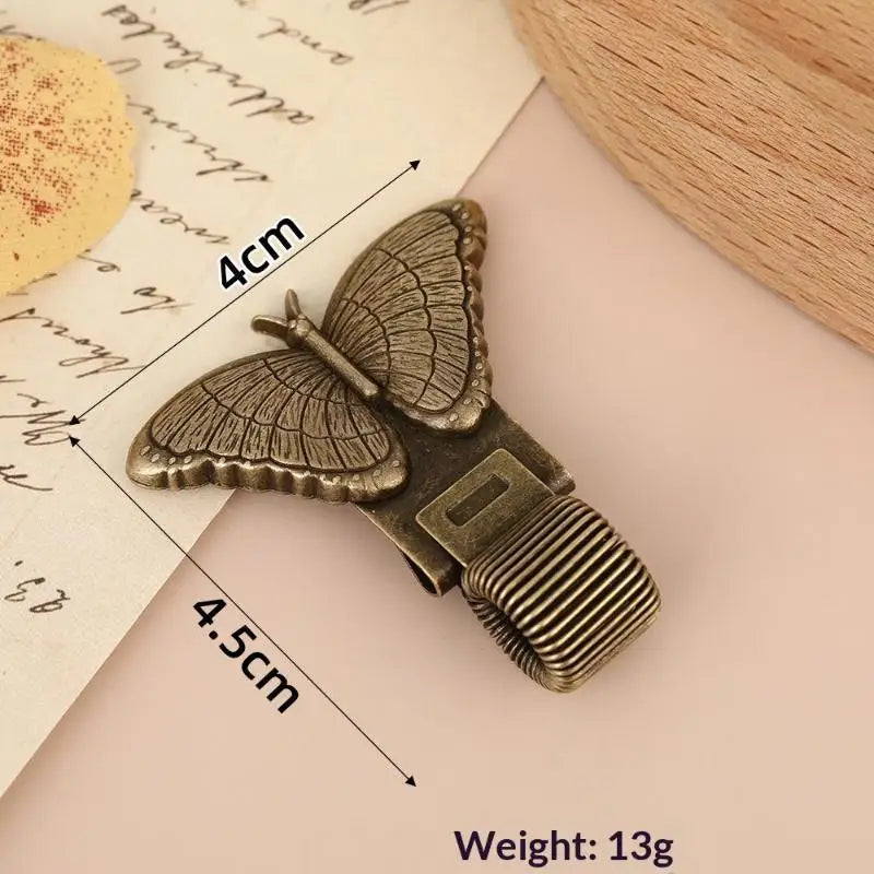 Vintage Insect Metal Pen Clip | Spring-Loaded Journal Pen Holder