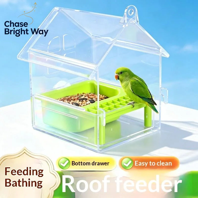 Hanging Bird Feeder Bowl – Leakproof Cage Feeder for Parrots