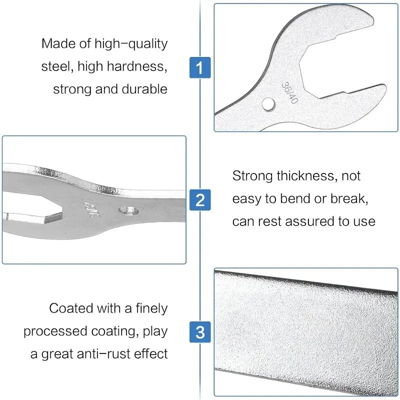Ultra-Thin Open End Wrench Set 30–40mm | Double-End Flat