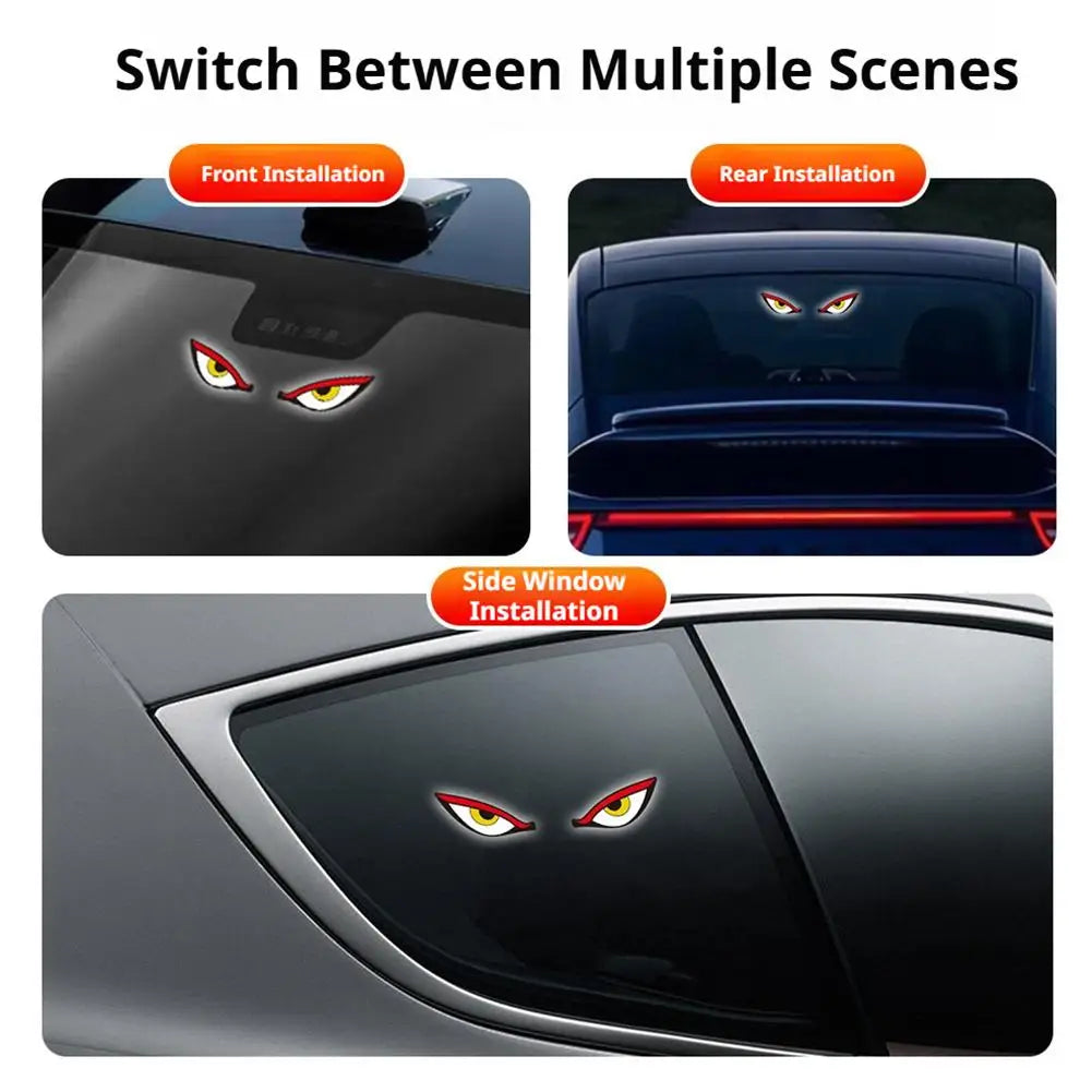 Solar Demon Eye Car Window LED Neon Light – No Wiring