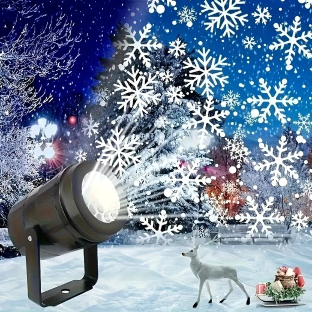 USB Snowflake Rotating Christmas Projector LED Light