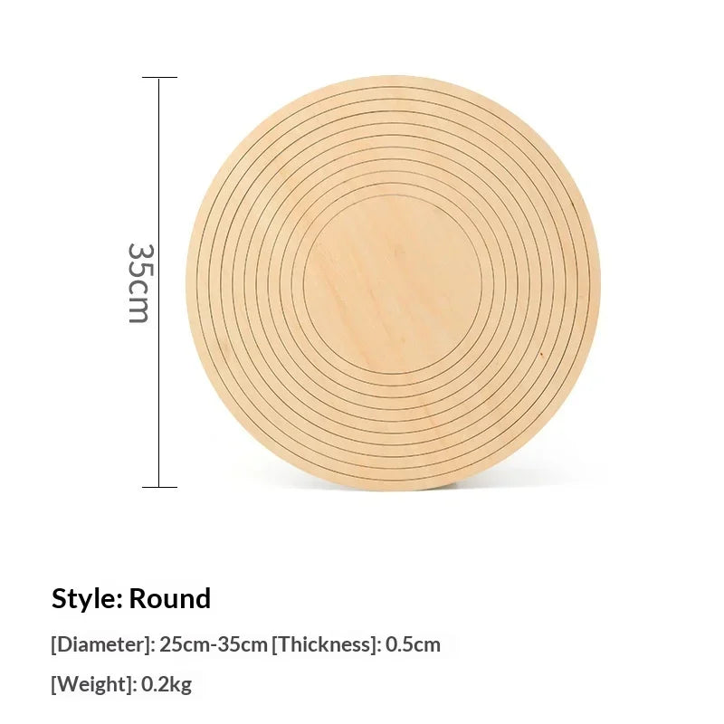Wood Concentric Clay Cutting Guide – Pottery Plate Forming Mold