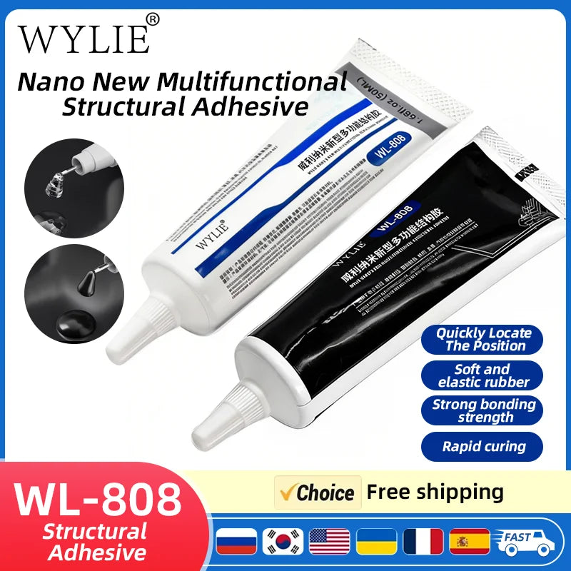 WYLIE WL-808 Nano Repair Adhesive 50ml – LCD & Phone Screen