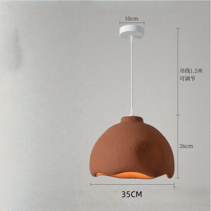 Wabi Sabi Resin LED Pendant Light | Modern Hanging Chandelier