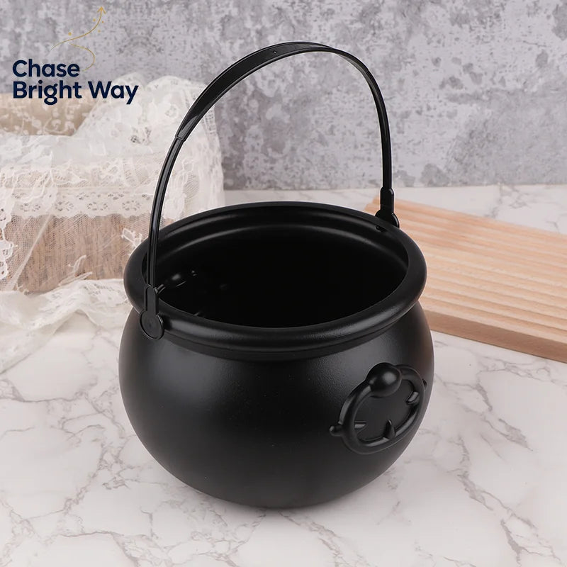 Large Wizard Cauldron Halloween Candy Holder & Table Decor