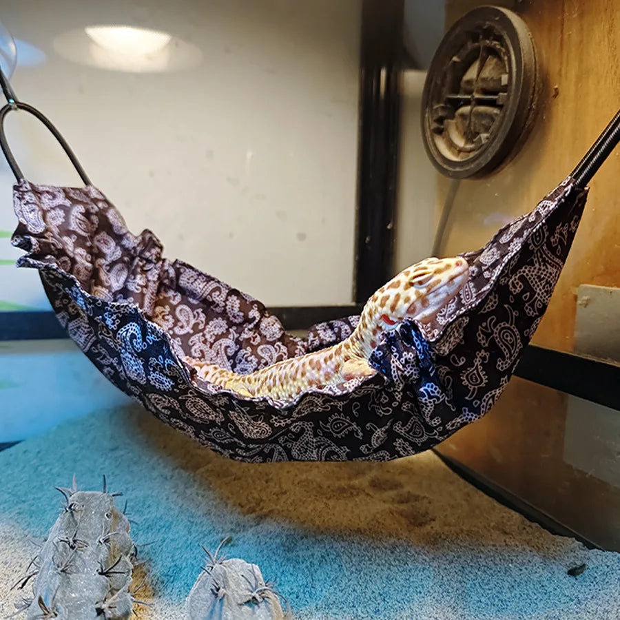 Reptile Hammock Swing Bed – Lizard Gecko Terrarium Decor