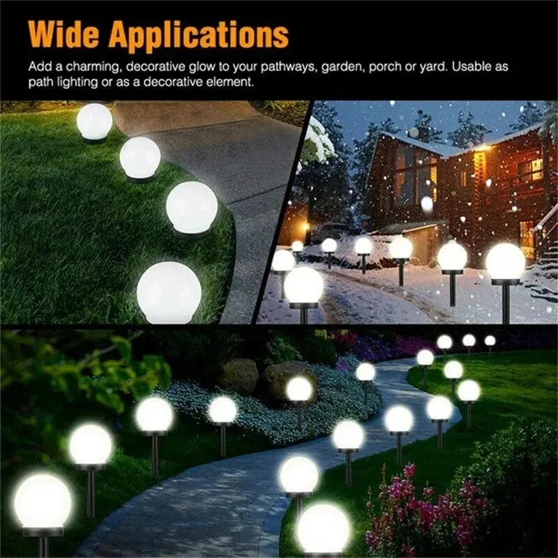 Solar LED Ball Garden Light – Waterproof Outdoor Lawn Lantern