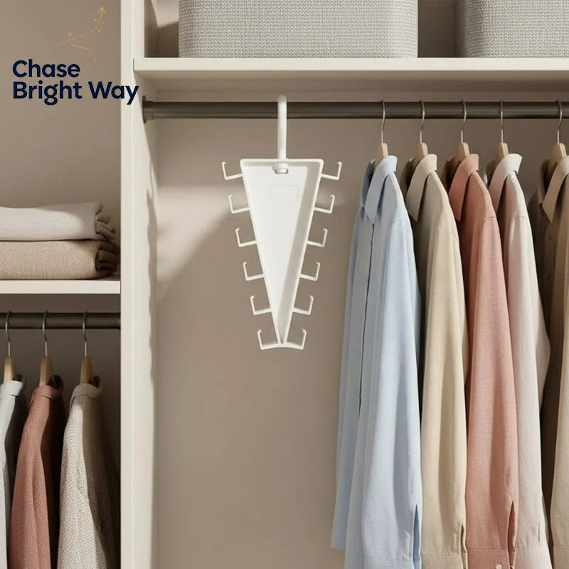 V-Shape 10-Hook Closet Hanger Organizer – Space-Saving
