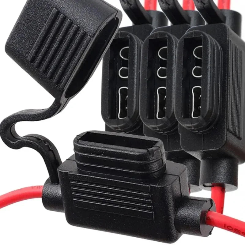 Waterproof Car Fuse Holder Mini Blade Adapter 16AWG/18AWG