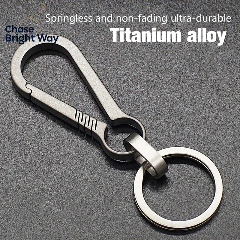 Titanium Alloy EDC Carabiner Keychain with Bottle Opener
