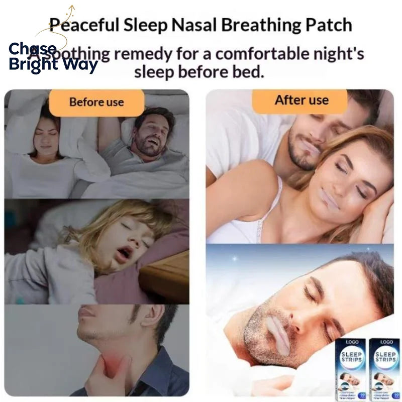 Sleep Mouth Tape Strips 90Pcs – Nasal Breathing Night Aid