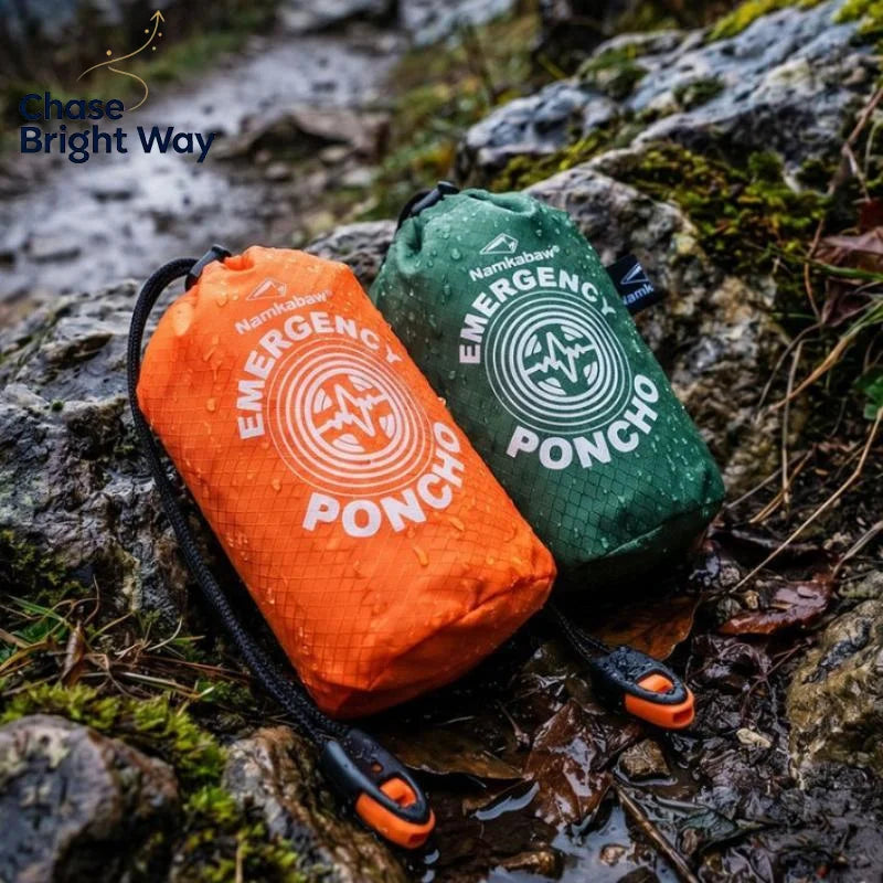 Thermal Emergency Waterproof Poncho with Storage Bag | Hiking