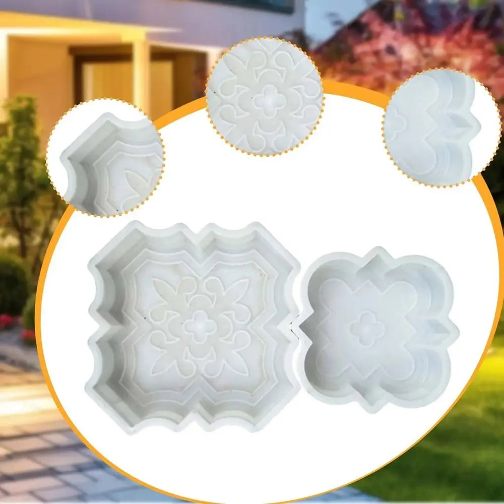 DIY Flower Stepping Stone Mould Set – Reusable Concrete Paver