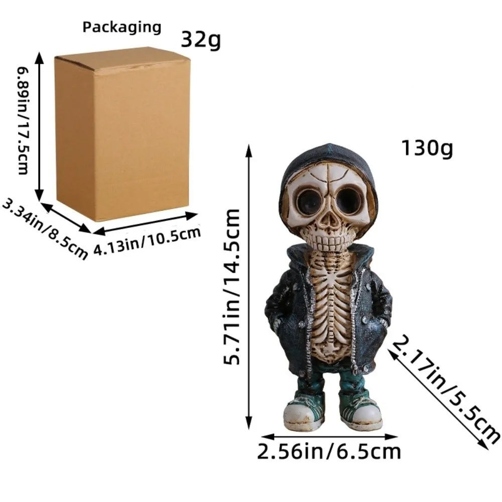 Resin Skeleton Figurine | Halloween Desk Decor Statue