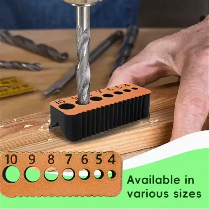 Precision Drill Guide Jig Block | 4–10mm Woodworking Locator