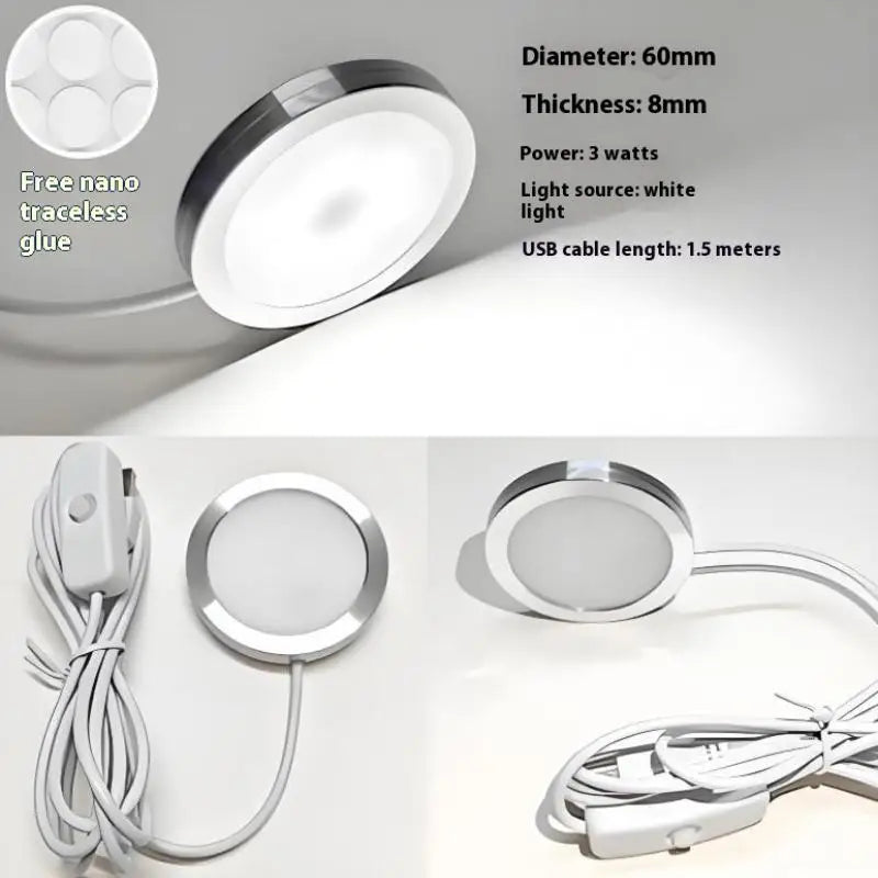 USB Circular Ultra-Thin Aluminum LED Lamp 5V – DIY & 3D Printer