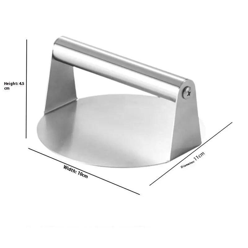 Stainless Steel Smash Burger Press – Circular Patty Mold