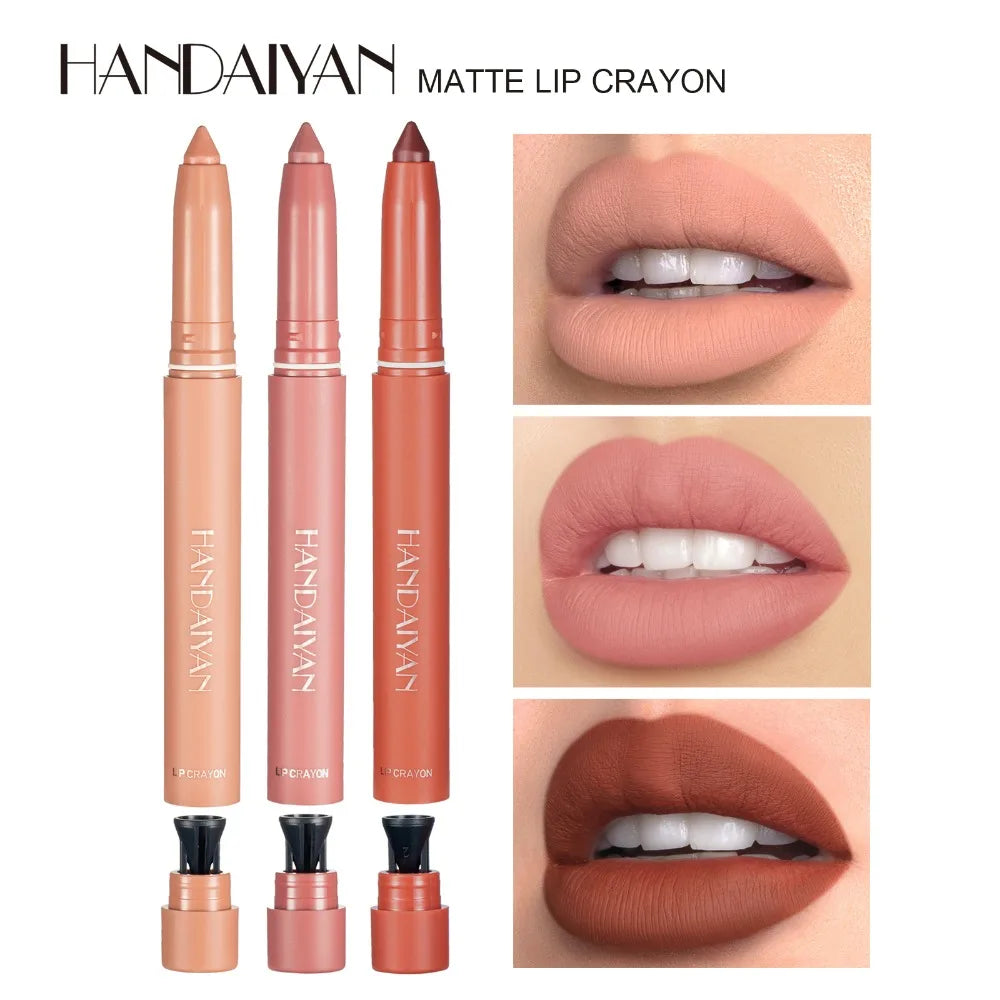 Waterproof Matte Lip Liner Pencil – 12 Shades | Long-Lasting