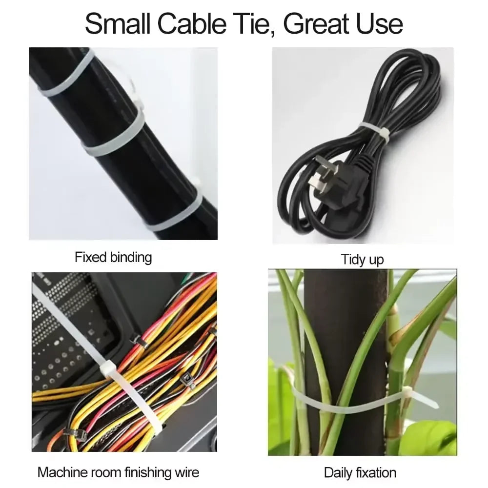 Nylon Cable Ties 1000/100 Pack – Self-Locking Zip Ties 5mm