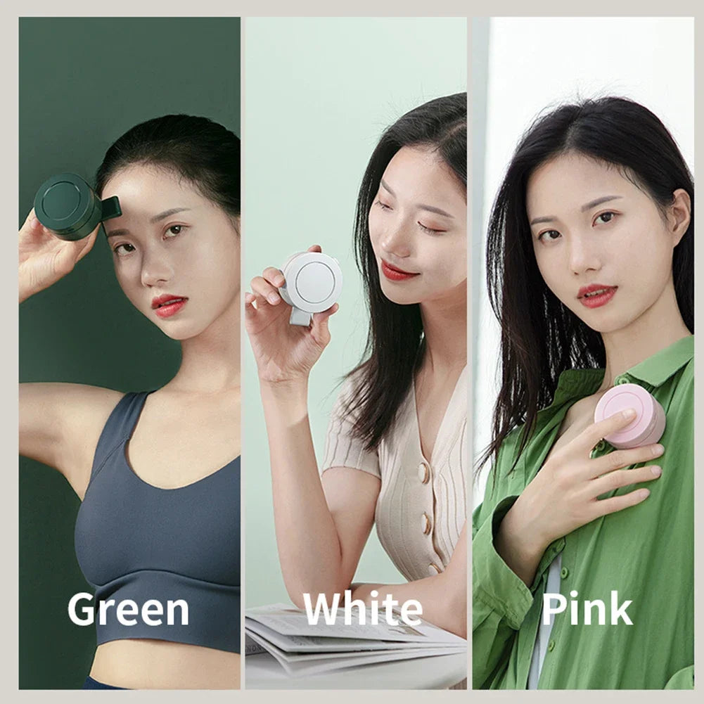 Mini Bladeless Clip Fan – USB Rechargeable Waist Neck Fan 3 Speeds