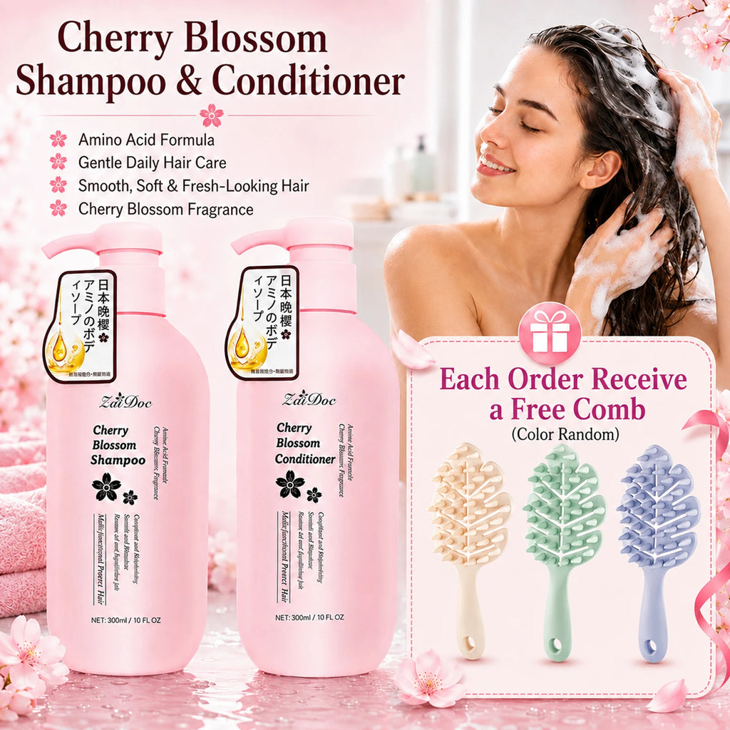 ZaiDoc Cherry Blossom Amino Acid Shampoo & Conditioner Set 300ml