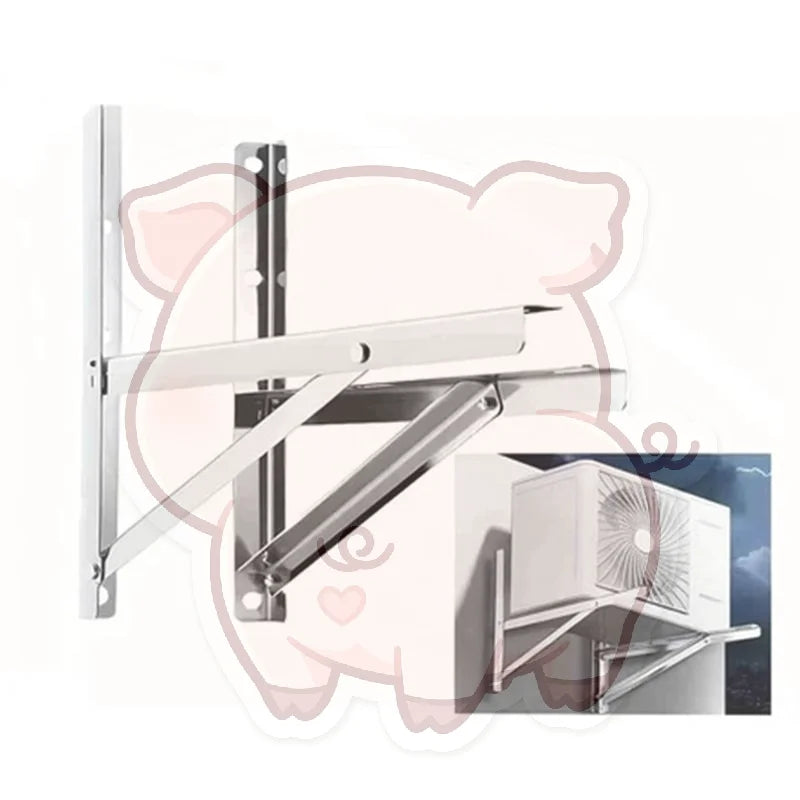 Universal AC Wall Bracket 1–1.5HP | 304 Stainless Steel Pair