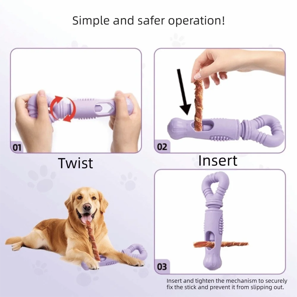 Rotating Dog Chew Stick Toy – Interactive Nylon for All Breeds