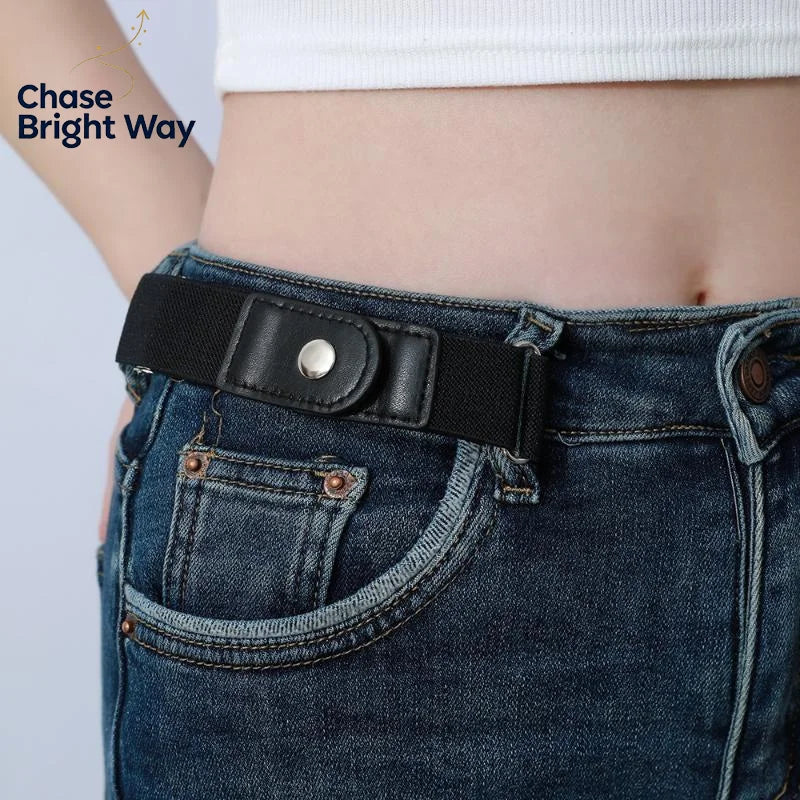 2-Pack No Buckle Elastic Stretch Belt – Unisex Adjustable Waist