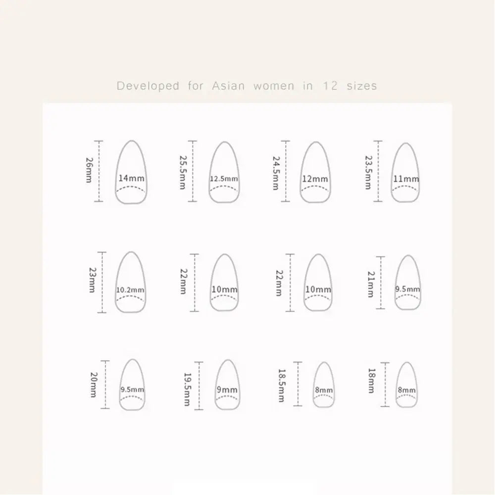 24-Pack Almond French Press-On Nails | Cherry Y2K Nail Tips
