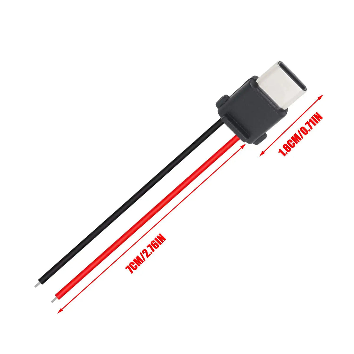 USB-C 2-Pin Waterproof Connector Male Female Solder Jack