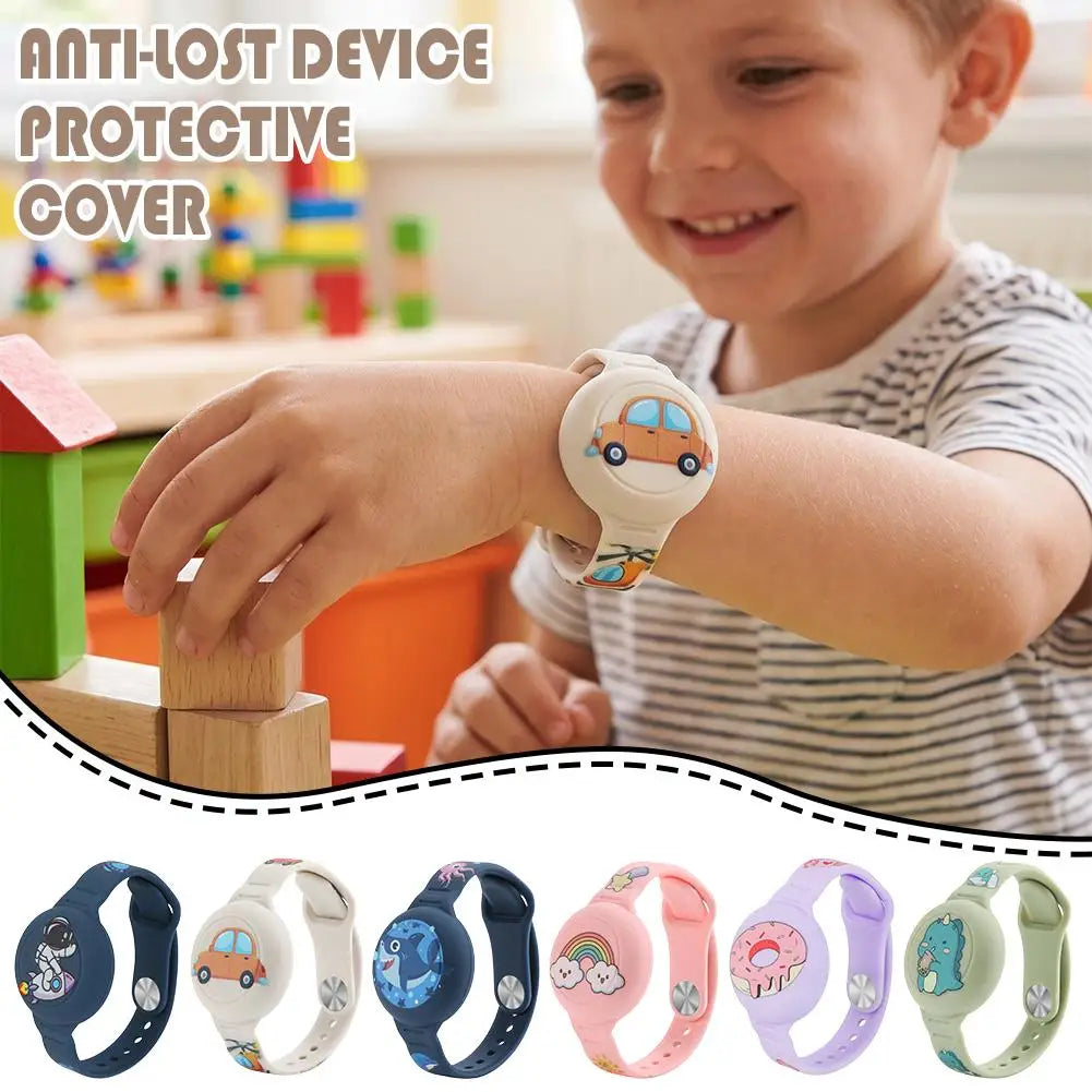 Kids Silicone AirTag Wristband – Waterproof Tracker Bracelet