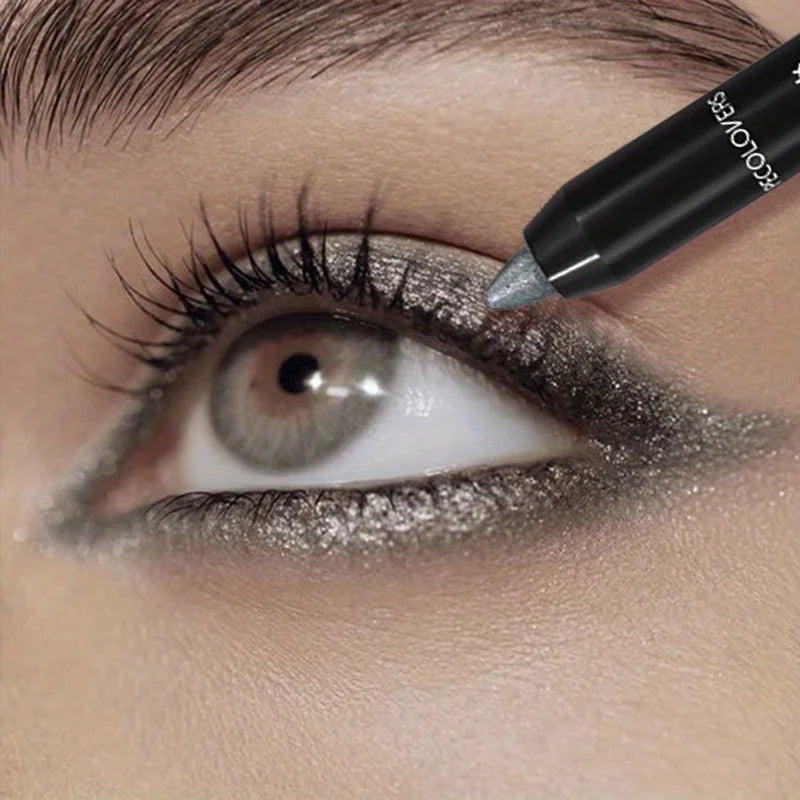 Pearlescent Eyeshadow Pencil – Black & Grey Shimmer Eye Shadow Pen