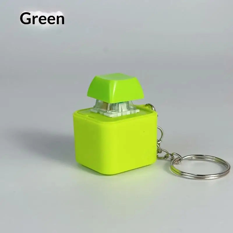 Keycap Voice Recorder Keychain – LED Fidget Clicker Toy