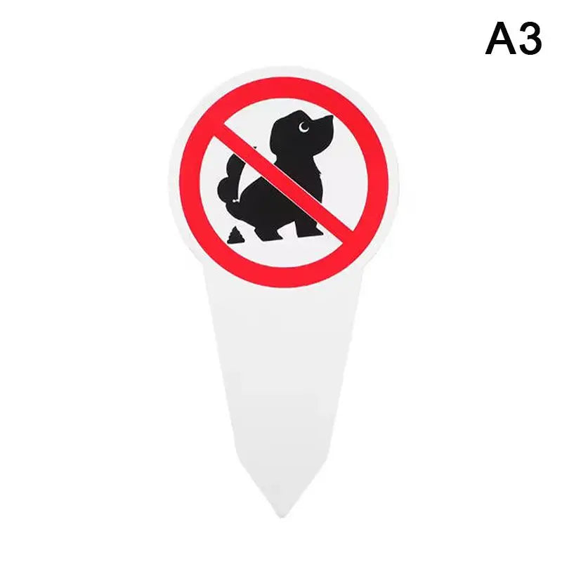 No Dog Poop Waterproof Yard Sign | Garden Stake Warning Sign
