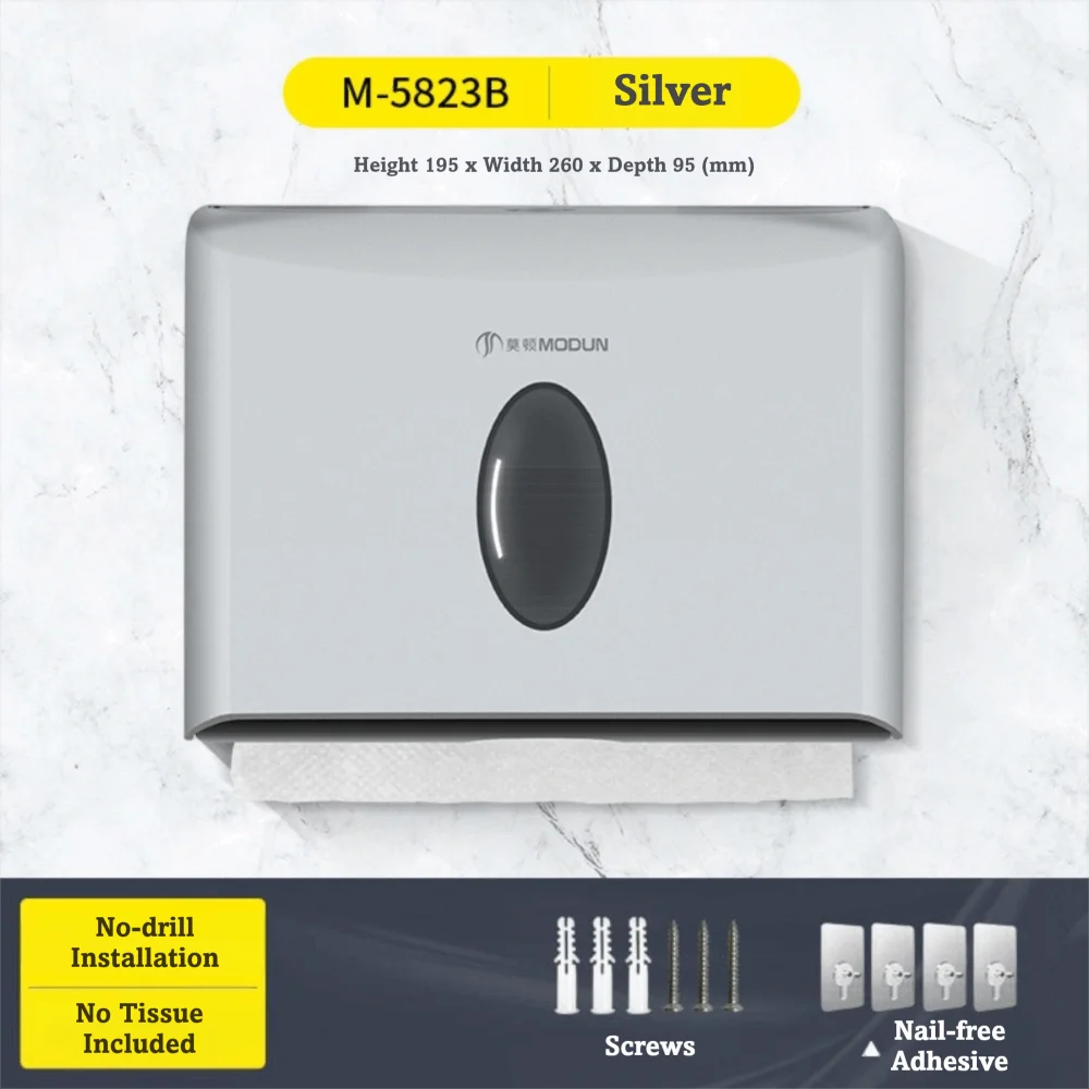 Wall-Mounted Tissue Dispenser Box – Punch-Free ABS Bathroom